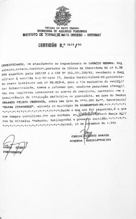 NÚMERO DA CERTIDÃO: 0173.90