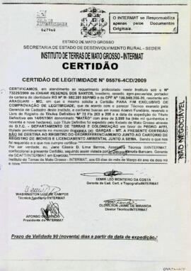 NÚMERO DA CERTIDÃO: 05576-4CD.2009