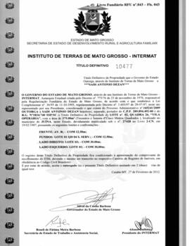 NÚMERO DO TÍTULO: 10477