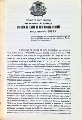 NÚMERO DO TÍTULO: 00848