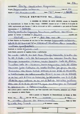 NÚMERO DO TÍTULO: 4606