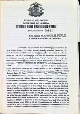 NÚMERO DO TÍTULO: 00821