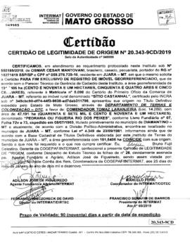 NÚMERO DA CERTIDÃO: 20.343-9CD.2019