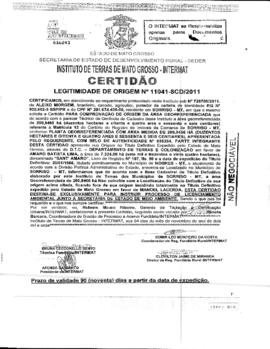 NÚMERO DA CERTIDÃO: 11041-8CD.2011