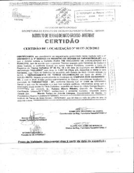 NÚMERO DA CERTIDÃO: 01137-3CD.2012