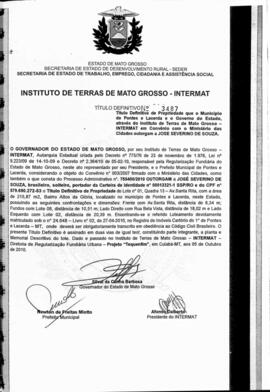 NÚMERO DO TÍTULO: 3487