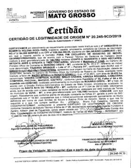 NÚMERO DA CERTIDÃO: 20.245-9CD.2019