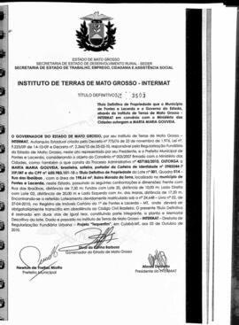 NÚMERO DO TÍTULO: 3503
