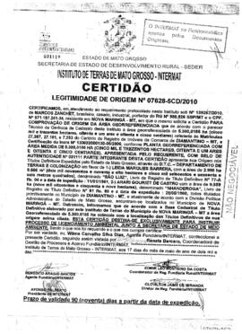 NÚMERO DA CERTIDÃO: 07628-5CD.2010