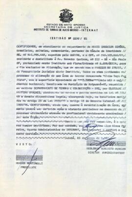 NÚMERO DA CERTIDÃO: 0239.81