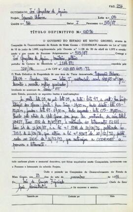 NÚMERO DO TÍTULO: 01056