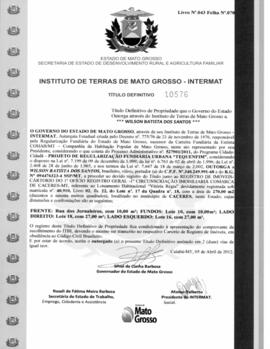 NÚMERO DO TÍTULO: 10576