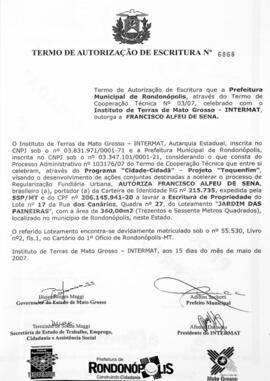 NÚMERO DO TERMO: 6868