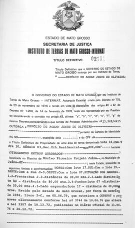 NÚMERO DO TÍTULO: 02151