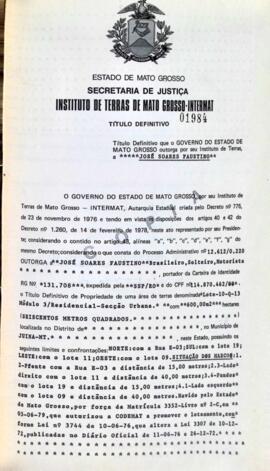 NÚMERO DO TÍTULO: 01984