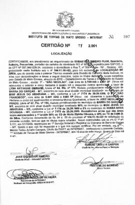 NÚMERO DA CERTIDÃO: 71.2.001