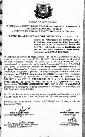 NÚMERO DO TERMO: 1629-A