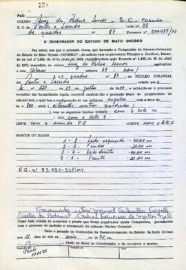 NÚMERO DO TÍTULO: SEM DADOS