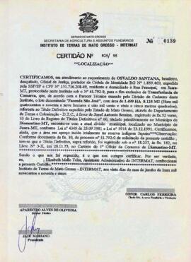 NÚMERO DA CERTIDÃO: 025.95