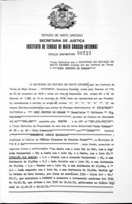 NÚMERO DO TÍTULO: 00521