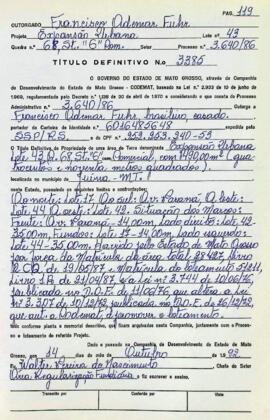 NÚMERO DO TÍTULO: 3385