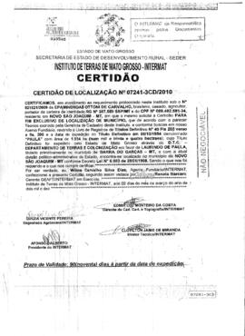 NÚMERO DA CERTIDÃO: 07241-3CD.2010