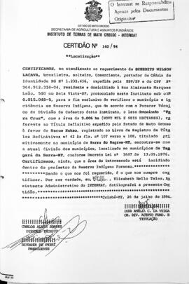 NÚMERO DA CERTIDÃO: 140.94