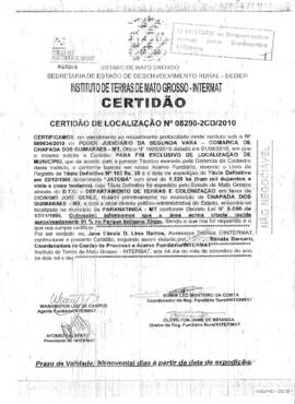 NÚMERO DA CERTIDÃO: 08290-2CD.2010