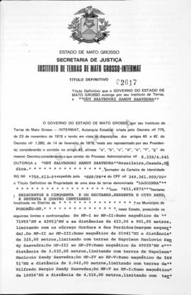 NÚMERO DO TÍTULO: 02017
