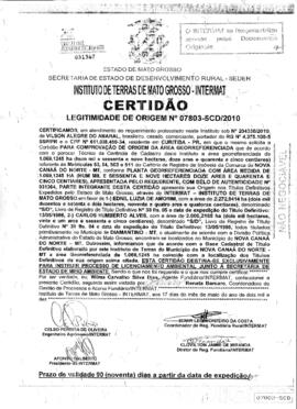 NÚMERO DA CERTIDÃO: 07803-5CD.2010