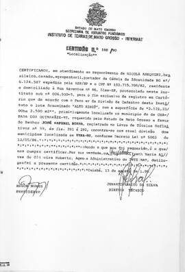 NÚMERO DA CERTIDÃO: 160.90