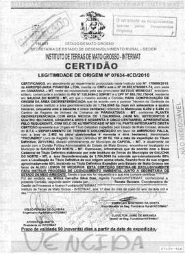 NÚMERO DA CERTIDÃO: 07634-4CD.2010
