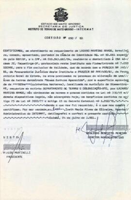 NÚMERO DA CERTIDÃO: 690.81