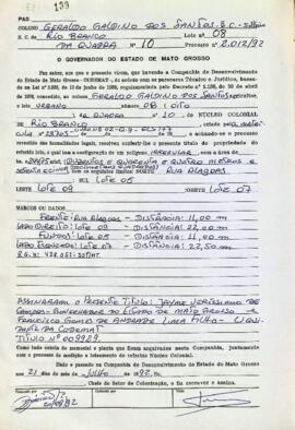 NÚMERO DO TÍTULO: 009929