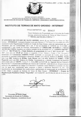 NÚMERO DO TÍTULO: 00437