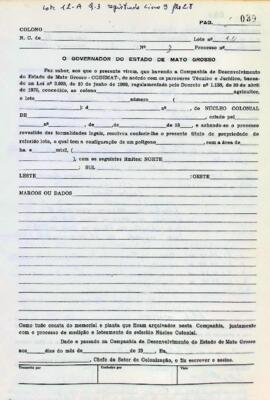 NÚMERO DO TÍTULO: SEM DADOS