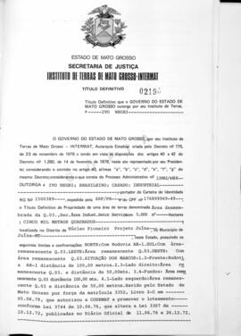 NÚMERO DO TÍTULO: 02190