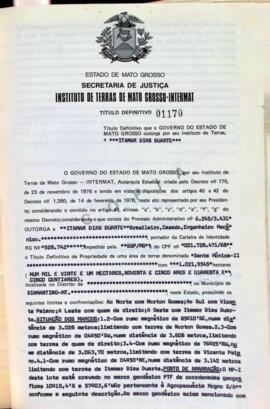 NÚMERO DO TÍTULO: 01170