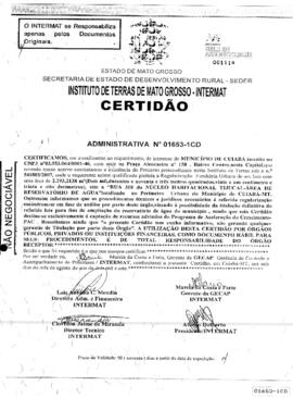 NÚMERO DA CERTIDÃO: 01653-1CD