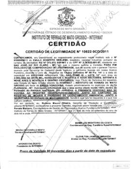 NÚMERO DA CERTIDÃO: 10822-9CD.2011