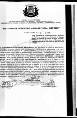 NÚMERO DO TÍTULO: 3378