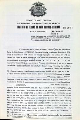 NÚMERO DO TÍTULO: 001620