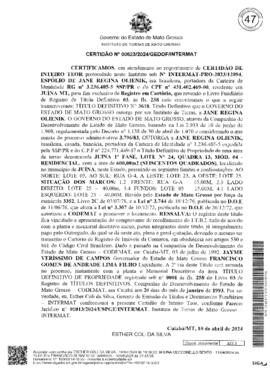 NÚMERO DA CERTIDÃO: 00623.2024