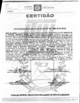 NÚMERO DA CERTIDÃO: 017.086-9CD.2018