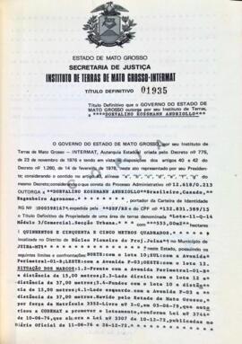 NÚMERO DO TÍTULO: 01935