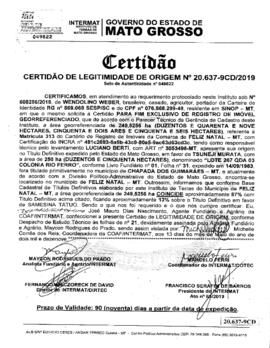 NÚMERO DA CERTIDÃO: 20.637-9CD.2019