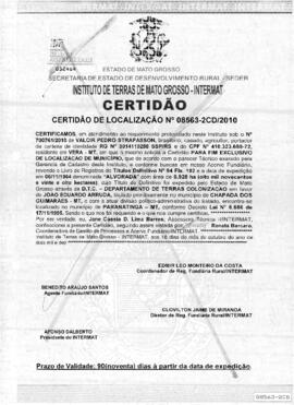 NÚMERO DA CERTIDÃO: 08563-2CD.2010