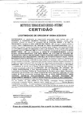 NÚMERO DA CERTIDÃO: 08564-3CD.2010