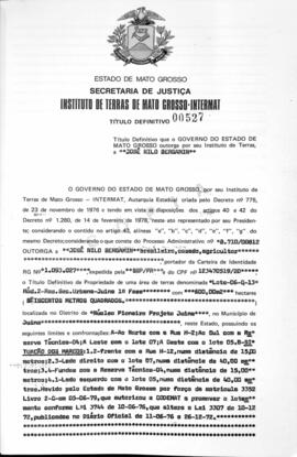 NÚMERO DO TÍTULO: 00527