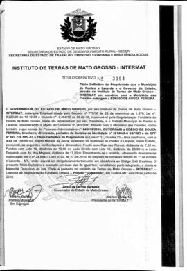 NÚMERO DO TÍTULO: 3354
